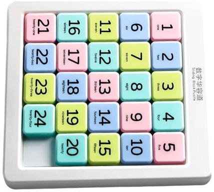 Huxibai Slide - Slide Number Game | Mind Challenge Educational Tool Family Entertainment for Teen Adults Classroom Travel Night Office Desk