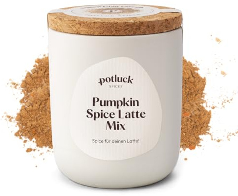 Potluck | Pumpkin Spice Latte Mix | Gewürzzubereitung für Heißgetränke | 70g im Keramiktopf