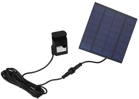 MERRYHAPY Solar Teichpumpe Miniatur Solarbrunnen Pumpe für Vogelbad Fischteich Garten Wasserspiel Umweltfreundlich Automatisch Betrieb ohne Strom mit Verschiedenen Wasserfontänen