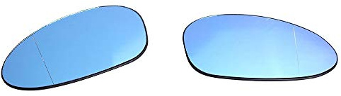 Akozon 12 -V -Auto Linker Rückblick Spiegel Glas Blau Chrom ABS Automobilgröße View Spiegel mit Beheizter Funktion E46 M3 für das Nachtfahren (1 pair)