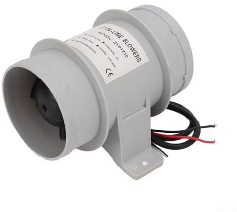 Elchuiaby 3-inch 12V Silent Inline Blower Designed With A Five-blade Fan That Enhances Airflow And Efficiency For Effective Air Flow