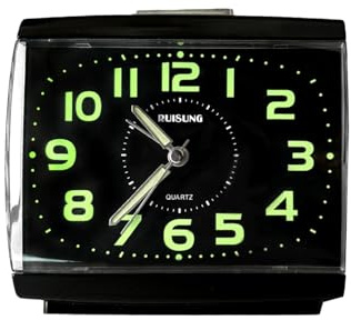 OEHUG Large Glow-in-the-Dark Alarm Clock,Easy Read Display with Night Light,Silent Quartz Movement,No Ticking,Loud Alarm & Oversized Digits for Seniors and Bedrooms,Battery Powered