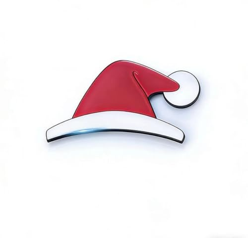 HUYIYUAN Weihnachtsmütze-Autoemblem für Tesla – Festliches Zubehör für Model 3/Y/S/X, Weihnachtsdekoration für Auto Festliche Optik