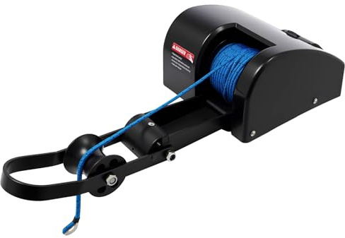Treuil de bateau électrique de 700 lbs - Moteur 12 V CC - Capacité d'ancrage de 35 lbs - Acier inoxydable 316 - Avec télécommande - Corde d'ancrage de 100 ft - Pour bateaux jusqu'à 24 pieds