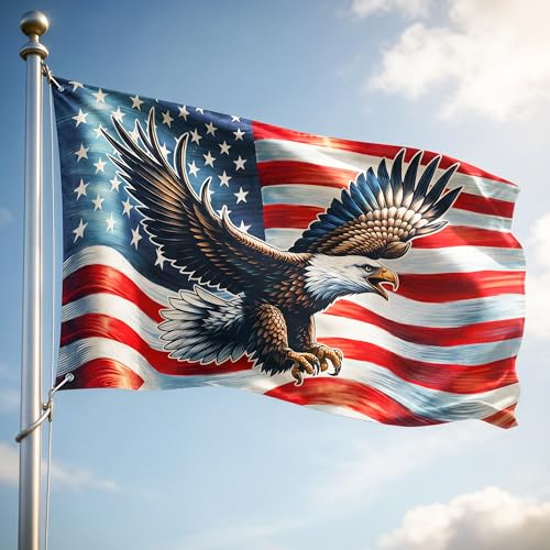 Fanartikel Fahne Amerikanischer Patriotischer Adler Mit No Stab Banner Strapazierfähige Große Flagge Für Bar Haushalt Geschäft 90X150Cm