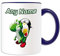 Yoshi Reit-Tasse (Pinguin-Videospiel-Charakter-Kostüm-Design), Name, Nachricht, einzigartig, lustig, Neuheit, Superhelden-Computer, RPG-Controller, Jumpman, Luigi, Mario, Dinosaurier, Drache