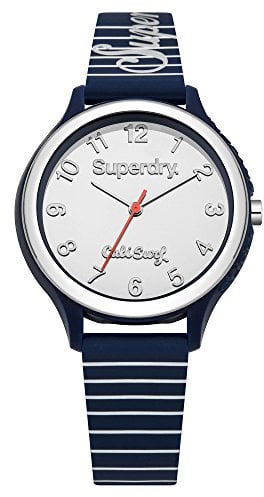 Superdry Damen Analog Quarz Uhr mit Silicone Armband SYL153U