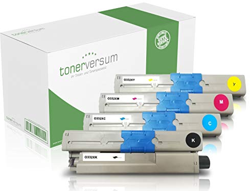 4 Toner passend für Oki C332 C332dn MC363dn MC363dnw MC363n Laserdrucker - Schwarz Cyan Magenta Gelb Multipack