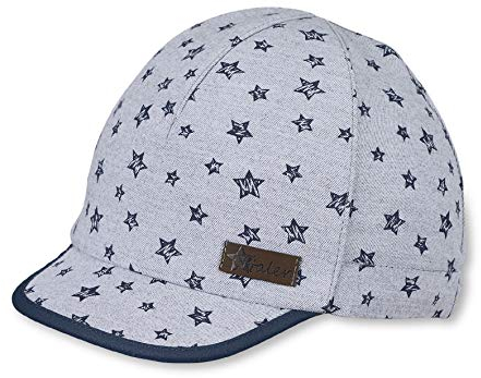 Sterntaler Schirmmütze für Jungen mit Sternchen-Muster, Alter: 9-12 Monate, Größe: 47, Rauchgrau