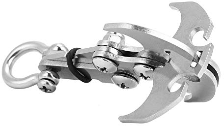 Alomejor Kletterhaken Klappbarer Edelstahl für Outdoor Camping Wandern Baumklettern