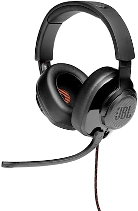 JBL Quantum 200 Cuffie Gaming Over-Ear con Filo, Headset da gioco con Microfono, compatibilità su Ogni Piattaforma, Colore Nero