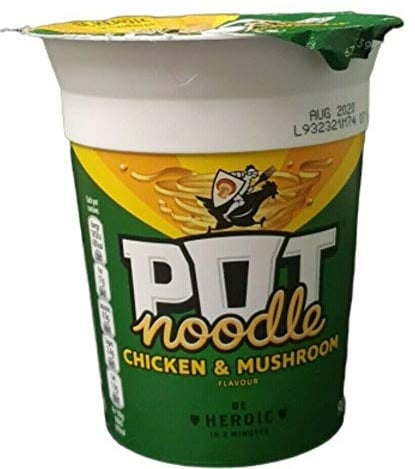 Pot Noodles Chicken & Mushroom 90g (Pack of 12) Fully Sealed Packed