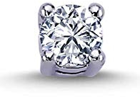0,10 Carat Herren Diamant Solitär EinStein Ohrringe in 585`er Weißgold