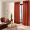 ED ENJOY HOME Dekorativer Vorhang mit silberfarbenen Ösen, 140 x 240 cm, Terrakotta, 100% Polyester, satiniert, Kollektion Basic