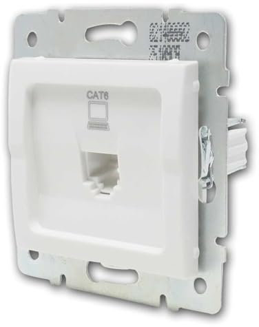 Prise Réseau Ethernet RJ45 CAT6 Encastrable LOGI Blanc