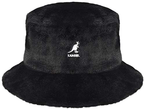Kangol Faux Fur Bucket Béret, Noir (Solid Black), 56/57 Homme