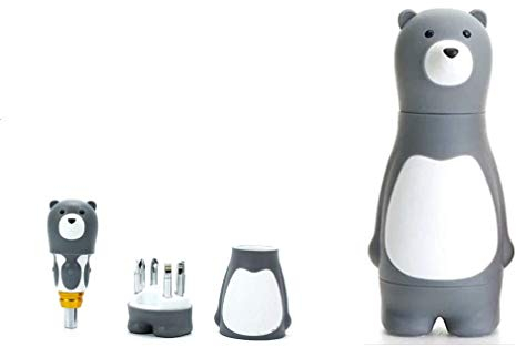 XYDESIGN Men’s Gift 6 In 1 Cute Bear Precision Screwdriver Set,s2 Alloy Steel, home Appliance Furniture Household Repair Tool Kits For Electronic Devices