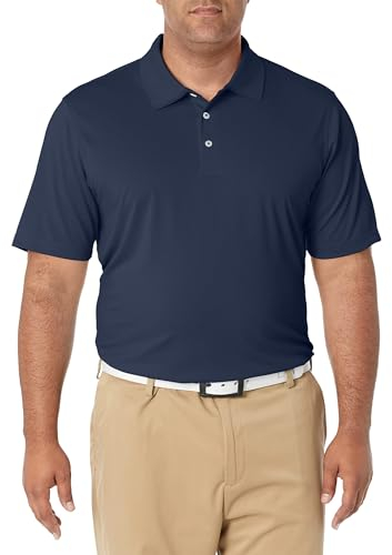 Amazon Essentials Men's Golf Polo Shirt, Moisture-Wicking Quick Dry, Short Sleeve, Dark Navy, L