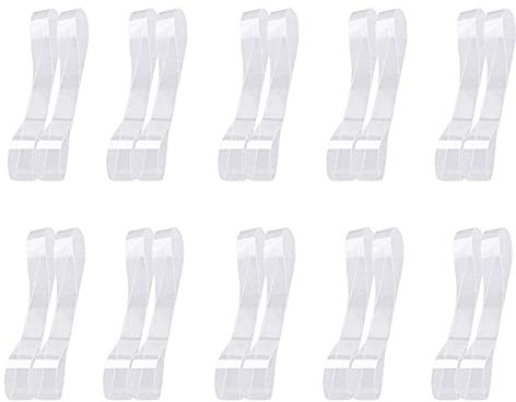 Jixin4you 1 Paire Sangles de Chaussures Attache Bride Cheville Lacet pour Escarpin Chaussure à Talon Amovible 20Pcs Transparent TPU