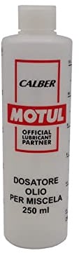 EUREX Misurino Rosso Dosatore Olio per Miscela 250 ml con Tappo, Scala Graduata e percentuali 2-4% 2,5-5% 3-6% (4)