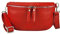 Made in Italy Damen Leder Tasche Handytasche Gürteltasche Crossbody Hüfttasche Bauchtasche Umhängetasche Cross-Over Bodybag Schultertasche Kosmetiktasche Rot