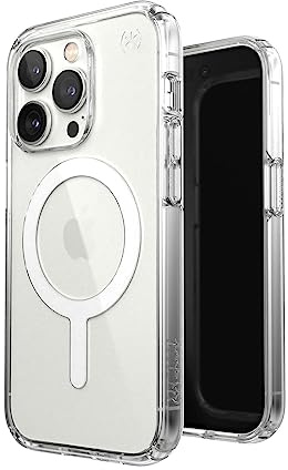Speck Presidio Perfect-Clear + MagSafe – iPhone 14 Pro Hülle mit Microban-Beschichtung (durchsichtig)