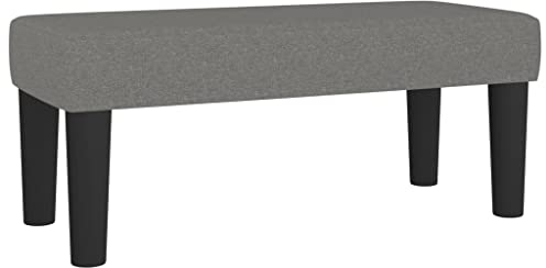 vidaXL Sitzbank Polsterbank Bank Flurbank Bettbank Betthocker Garderobenbank Wohnzimmer Schlafzimmer Eingangsbereich Flur Dunkelgrau 70x30x30cm Stoff