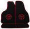 AUTOTEPPICH-Stylers NF100 Schwarze Fußmatten passend für VW Golf 3 Cabriolet 1993-1998 mit Logo Wolfsburg Edition WOB und Rand in rot