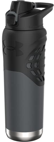 Under Armour Botella de agua de acero inoxidable de 24 onzas, aislada, mosquetón de fácil transporte, a prueba de fugas, niños y adultos, todos los deportes, gimnasio