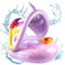 Flotador Inflable, Anillo de Natación con Parasol Desmontable y Volante, Hinchables de Piscina Apto para niños de 6 a 36 Meses