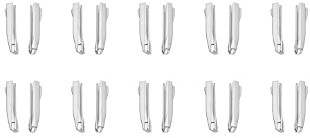 sourcing map 10 Stück Reißverschluss Reparatur Doppelt Open Reißverschluss Stopper Verriegelung Kit #8 Stecknadeln Reissverschluss Reparieren für Jacke Mantel Zweiwege Kleidung, Silber Ton