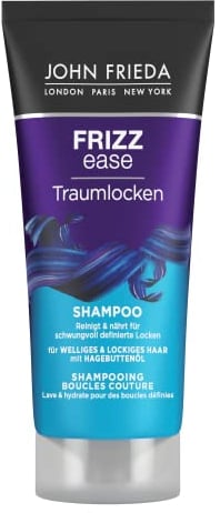 John Frieda Champú para rizos de ensueño – Contenido: 75 ml – Tamaño de viaje – Ideal para probar o viajar – Frizz Ease Serie