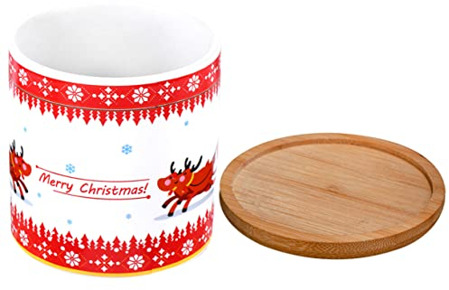 FUNOMOCYA 1stk Blumentopf Aus Keramik Weihnachtlicher Sukkulenter Pflanzer Mini-weihnachtsplan-Topf Weihnachts-sukkulentenhalter Kaktus-pflanztopf Mini-pflanzgefäß Klein Sämlingstopf Hölzern