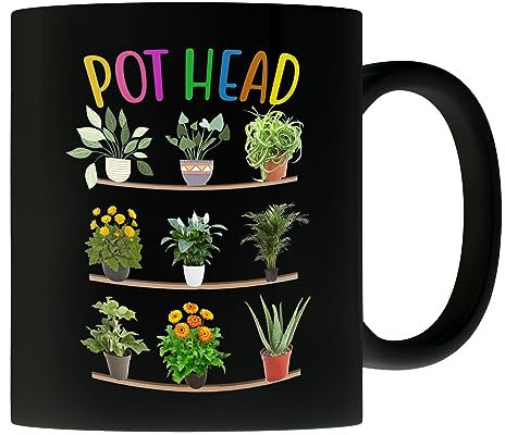 TGiakisz Pot Head Mug, Plant Coffee Mug, Gift For Gardener, Gardening Lover Gift, Planter Birthday Gift