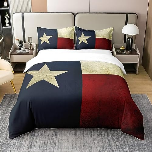 LoCzek Flagge Bettwäsche 200x200 Usa Bettbezug 200x200 3 teilig Set, Mikrofaser Bettwäsche Set und Kissenbezug 80x80, Weiche Atmungsaktive Bettwäsche-Sets mit Reißverschluss