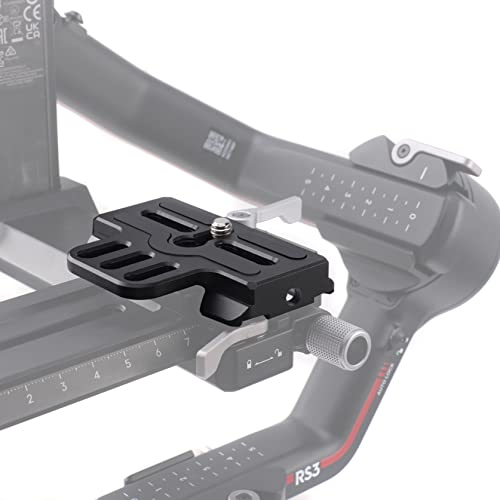 FOTGA Erweiterte Obere Schnellwechselplatte, Quick Release Platte Grundplatte für DJI Ronin RS2 RSC2 RS3 RS4 Pro Gimbal Stabilisator, Kompatibel mit Arca-Swiss Kamera Stativkopf (Erweiterte-Version)