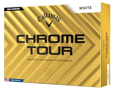 Callaway Golf Chrome Tour Premium Golfball 2024, Weiß