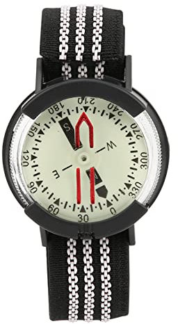 Yuecoom Brújula De Muñeca para Buceo, Brújula Impermeable para Exteriores Luminosa con Correa De Reloj Ajustable, Brújula Tipo Correa De Muñeca
