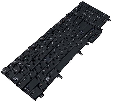 kawehiop Laptop Keyboard Input Equipment Black Key Board Notebook Part Repair Parts Replacement for Dell Latitude E6520 E6530 US