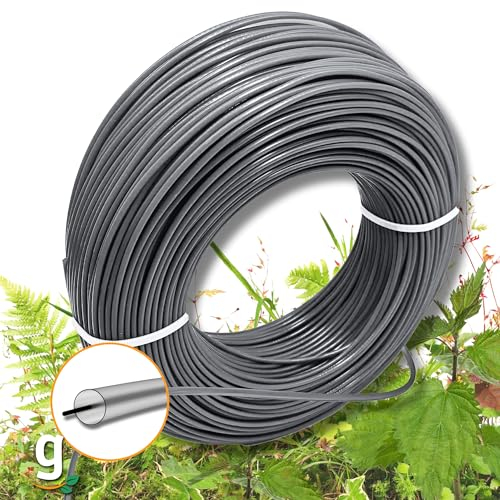Gardazon Trimmerfaden mit Verstärkung - 3,0 mm x 100 m (rundes Profil) Vorsicht - extrem schwerlast - Mähfaden für Akku-Rasentrimmer, Ersatzfaden für Rasenmäher-Spule,Trimmer, Nylonfaden Trimmerschnur