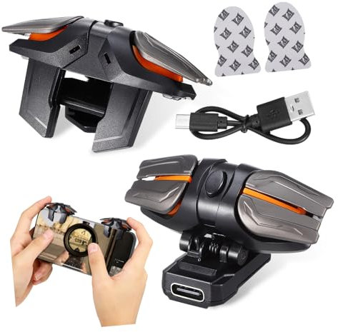 RORPOIR 1satz Mobile Game Controller Mit Kabel Und Fingerhandschuhen Finger-trigger Für Präzises Spielen Smartphone Und Tablet Ergonomisch Hochsensibel Für Gamer Und Shooter