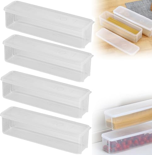 GVCXCSGE Conteneurs de Stockage des Aliments avec couvercles, Garde-Manger et boîtes à légumes, Organisation et Stockage du Garde-Manger de Cuisine Domestique (Transparent4)