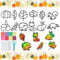 HuaMuDM 12 Stück Herbstdeko Basteln Kinder, Herbst Kranz Bastelset, Herbst Basteln Kinder Set, Herbst Halloween Kinder, Bastelset Kinder Halloween, Bastelvorlagen Herbst, Fensterbilder Herbst Basteln