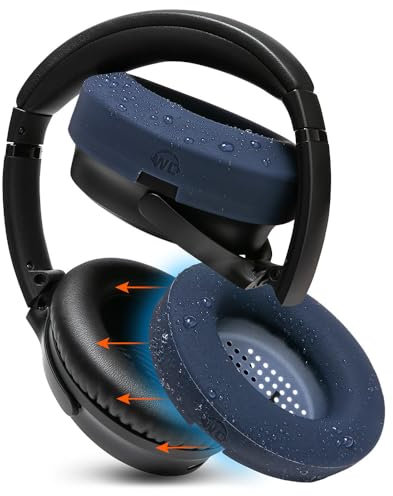 WC SweatZ QuietComfort - Patented Gym Sweat Earpad Covers for Bose QuietComfort 35 & 35ii, QC45 / SE/QuietComfort 2023 & More, Made by Wicked Cushions | Sweatproof & Easily Washable | Midnight Blue