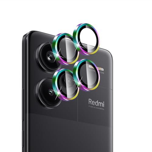 Holilo Cámara Trasera Lente Protector de Lente de Cámara per Xiaomi Redmi Note 13 Pro Plus 5G, [2 Piezas] Cristal Templado Protector de Cámara HD Anti Rasguños -Arcoiris
