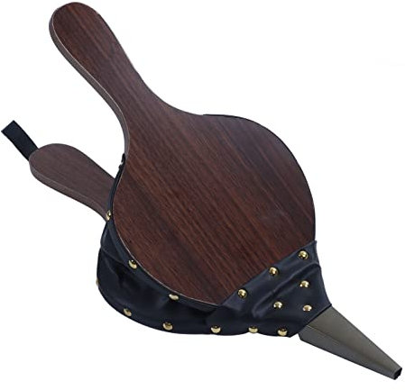 Wooden Fireplace Bellows,Manual Air Blower Fast Fire Starter,Fireside Blower Lighter for Barbecue Camping BBQ Grill Chimney Outdoor with Hanging Strap Cast Nozzle