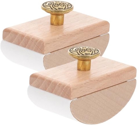 Lurrose 2stücke Holz Rocker Tintenabsorber Schnelltrocknendes Werkzeug Tragbare Wippunterlage Für Schreibtisch Vintage Tintenlöscher Für Studenten Und Büro Antikes Gold Log