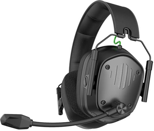 Skapendy VK81 Wireless Gaming Headset - 2.4GHz & Bluetooth Headphones with Microphone - 3D Stereo Sound & 50Hrs Battery Life - For PS5,PS4,PC,Mac,Tablets,Switch and Smartphones,Black