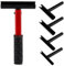 Tinoaly Classic Hinge Gap Adjusting Wrench Kit, 4 in 1 Door Hinge Repair Tool Set, Heavy Duty Painted Metal, Black, Red