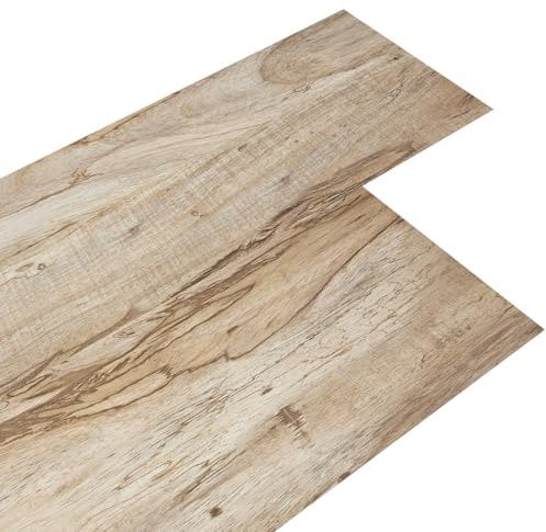 INMOZATA 36Pcs Self-Adhesive PVC Flooring Planks Floorboard Planks Waterproof Floor Stickers for Kitchen Bedroom Bathroom Home Floor Tile 91.5 X 15.2CM (Light Oak)